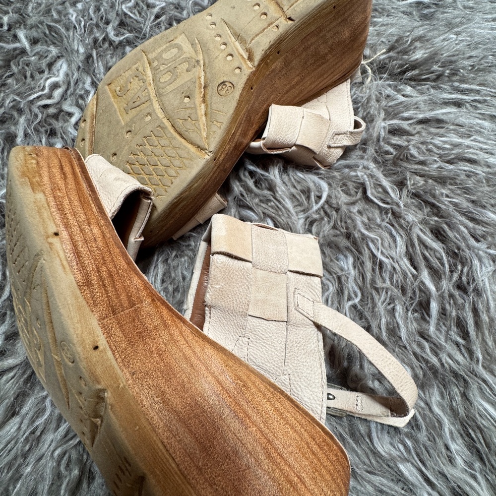 A.S.98 Nasser Woven Leather Wedge Platform Sandal 38 - Picture 7 of 12